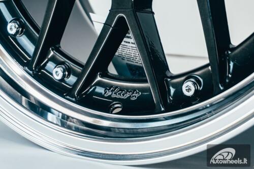 HART HR83 R19X10J 5X114.3/5X120 ET15 CB:74.1 Dark Hyper black and Diamond cut with Silver rivets