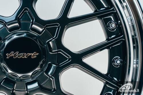 HART HR83 R19X10J 5X114.3/5X120 ET15 CB:74.1 Dark Hyper black and Diamond cut with Silver rivets