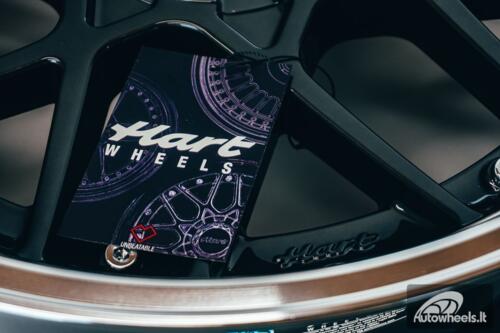 HART HR83 R19X10J 5X114.3/5X120 ET15 CB:74.1 Dark Hyper black and Diamond cut with Silver rivets