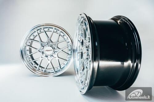 HART HR83 R19X9J 5X100/5X108 ET30 CB:73.1 Hyper black and Diamond cut lip with Silver rivets