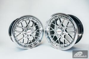 HART HR83 R19X9J 5X100/5X108 ET30 CB:73.1 Hyper black and Diamond cut lip with Silver rivets