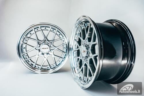 HART HR83 R19X9J 5X112/5X114.3 ET30 CB:73.1 Hyper black and Diamond cut lip with Silver rivets