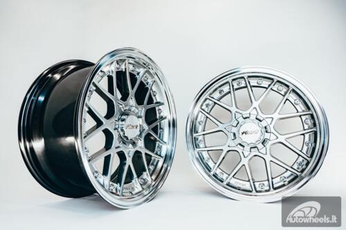 HART HR83 R19X9J 5X112/5X114.3 ET30 CB:73.1 Hyper black and Diamond cut lip with Silver rivets
