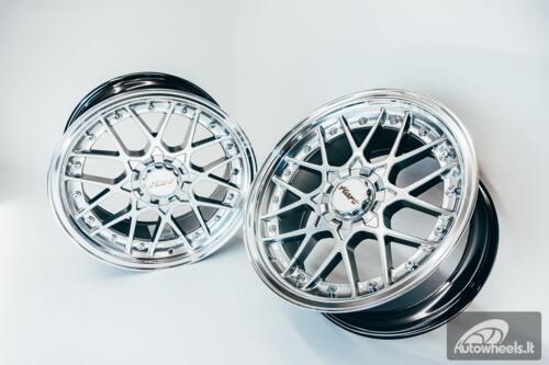 HART HR83 R19X9J 5X112/5X114.3 ET30 CB:73.1 Hyper black and Diamond cut lip with Silver rivets