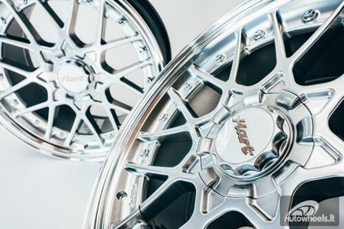 HART HR83 R19X9J 5X112/5X114.3 ET30 CB:73.1 Hyper black and Diamond cut lip with Silver rivets