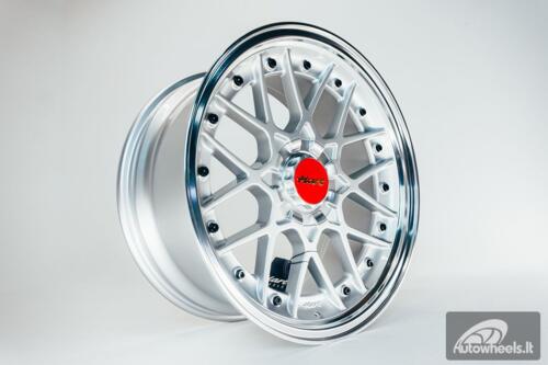 HART HR83 R19X9J 5X114.3/5X120 ET20 CB:74.1 Silver and Diamond cut lip with Black rivets