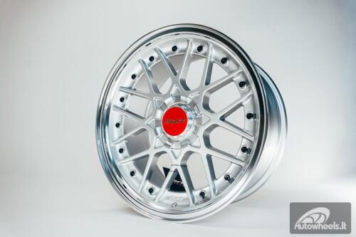 HART HR83 R19X9J 5X114.3/5X120 ET20 CB:74.1 Silver and Diamond cut lip with Black rivets