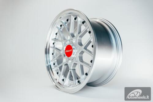 HART HR83 R19X9J 5X114.3/5X120 ET20 CB:74.1 Silver and Diamond cut lip with Black rivets