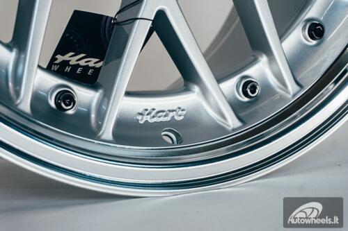 HART HR83 R19X9J 5X114.3/5X120 ET20 CB:74.1 Silver and Diamond cut lip with Black rivets