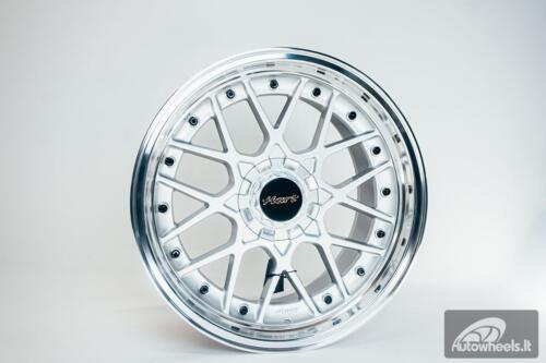HART HR83 R19X10J 5X114.3/5X120 ET15 CB:74.1 Silver and Diamond cut lip with Black rivets