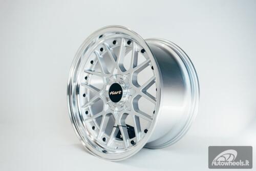 HART HR83 R19X10J 5X114.3/5X120 ET15 CB:74.1 Silver and Diamond cut lip with Black rivets