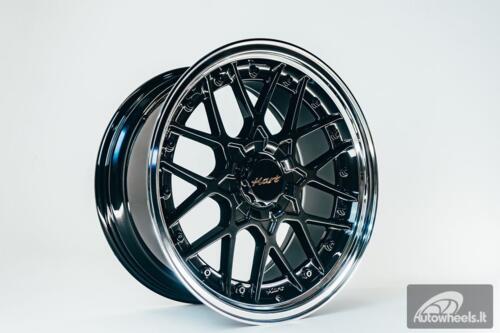 HART HR83 R19X9J 5X114.3/5X120 ET20 CB:74.1 Dark Hyper black and Diamond cut lip with Black rivets