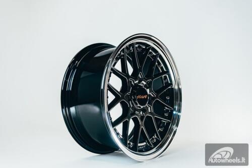 HART HR83 R19X9J 5X114.3/5X120 ET20 CB:74.1 Dark Hyper black and Diamond cut lip with Black rivets