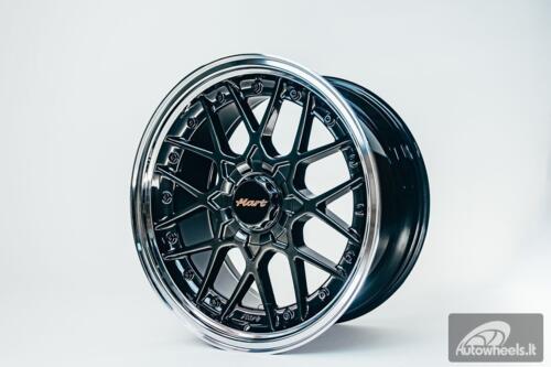 HART HR83 R19X9J 5X114.3/5X120 ET20 CB:74.1 Dark Hyper black and Diamond cut lip with Black rivets