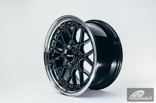 HART HR83 R19X9J 5X114.3/5X120 ET20 CB:74.1 Dark Hyper black and Diamond cut lip with Black rivets