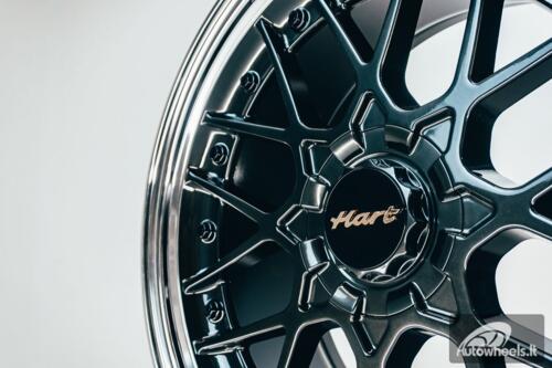 HART HR83 R19X9J 5X114.3/5X120 ET20 CB:74.1 Dark Hyper black and Diamond cut lip with Black rivets