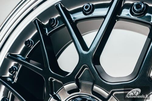 HART HR83 R19X9J 5X114.3/5X120 ET20 CB:74.1 Dark Hyper black and Diamond cut lip with Black rivets