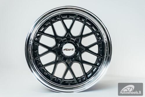 HART HR83 R19X10J 5X114.3/5X120 ET15 CB:74.1 Dark Hyper black and Diamond cut with Black rivets