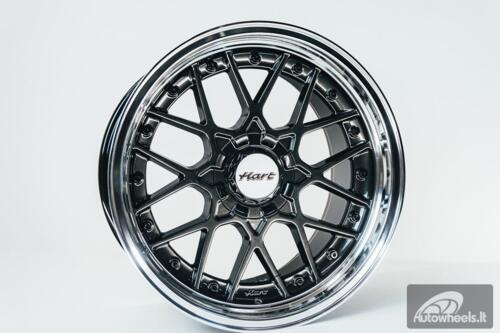 HART HR83 R19X10J 5X114.3/5X120 ET15 CB:74.1 Dark Hyper black and Diamond cut with Black rivets