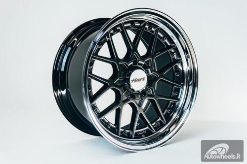 HART HR83 R19X10J 5X114.3/5X120 ET15 CB:74.1 Dark Hyper black and Diamond cut with Black rivets