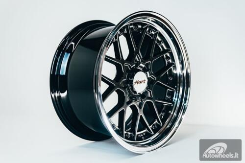 HART HR83 R19X10J 5X114.3/5X120 ET15 CB:74.1 Dark Hyper black and Diamond cut with Black rivets