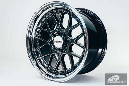 HART HR83 R19X10J 5X114.3/5X120 ET15 CB:74.1 Dark Hyper black and Diamond cut with Black rivets