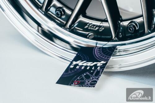 HART HR83 R19X10J 5X114.3/5X120 ET15 CB:74.1 Dark Hyper black and Diamond cut with Black rivets