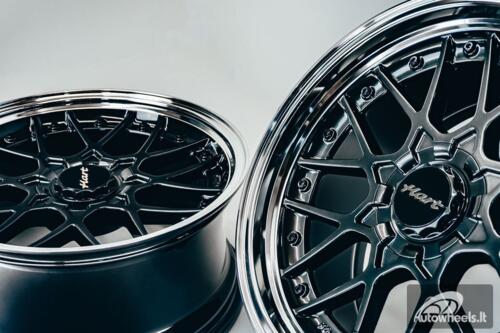 HART HR83 R19X10J 5X114.3/5X120 ET15 CB:74.1 Dark Hyper black and Diamond cut with Black rivets