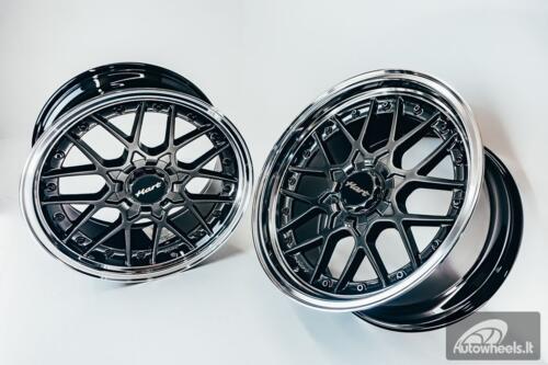 HART HR83 R19X10J 5X114.3/5X120 ET15 CB:74.1 Dark Hyper black and Diamond cut with Black rivets