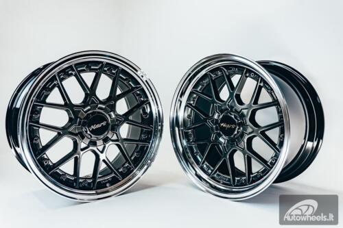 HART HR83 R19X10J 5X114.3/5X120 ET15 CB:74.1 Dark Hyper black and Diamond cut with Black rivets