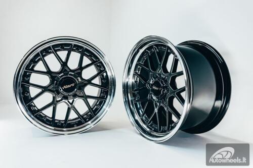 HART HR83 R19X10J 5X114.3/5X120 ET15 CB:74.1 Dark Hyper black and Diamond cut with Black rivets