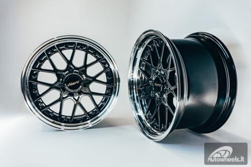 HART HR83 R19X10J 5X114.3/5X120 ET15 CB:74.1 Dark Hyper black and Diamond cut with Black rivets