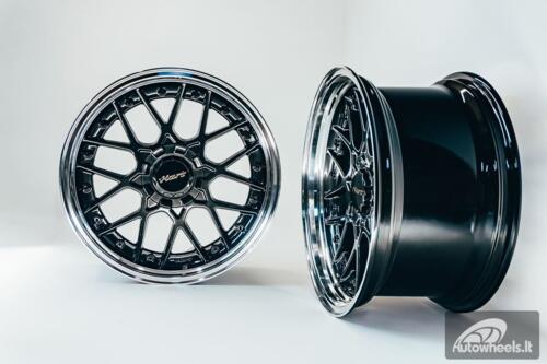 HART HR83 R19X10J 5X114.3/5X120 ET15 CB:74.1 Dark Hyper black and Diamond cut with Black rivets