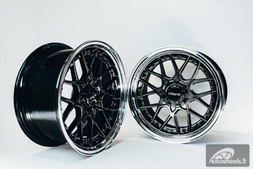 HART HR83 R19X10J 5X114.3/5X120 ET15 CB:74.1 Dark Hyper black and Diamond cut with Black rivets