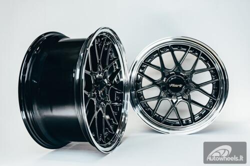 HART HR83 R19X10J 5X114.3/5X120 ET15 CB:74.1 Dark Hyper black and Diamond cut with Black rivets