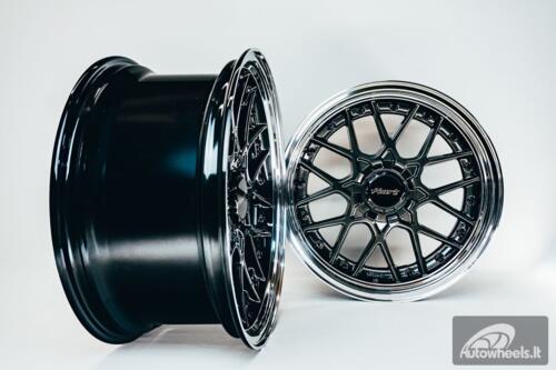 HART HR83 R19X10J 5X114.3/5X120 ET15 CB:74.1 Dark Hyper black and Diamond cut with Black rivets