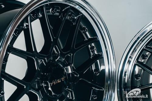 HART HR83 R19X10J 5X114.3/5X120 ET15 CB:74.1 Dark Hyper black and Diamond cut with Black rivets