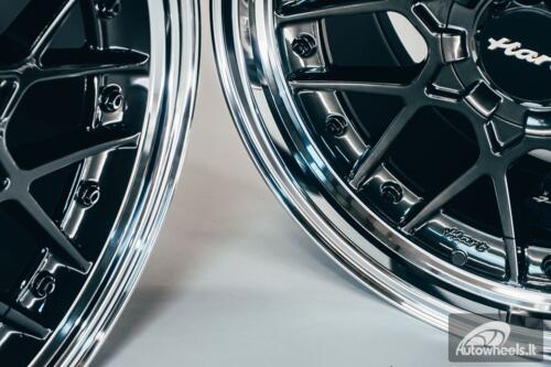 HART HR83 R19X10J 5X114.3/5X120 ET15 CB:74.1 Dark Hyper black and Diamond cut with Black rivets