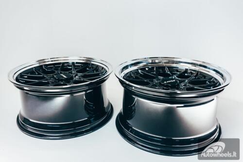 HART HR83 R19X10J 5X114.3/5X120 ET15 CB:74.1 Dark Hyper black and Diamond cut with Black rivets