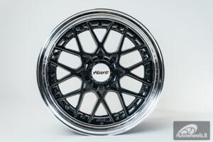 HART HR83 R19X10J 5X114.3/5X120 ET15 CB:74.1 Dark Hyper black and Diamond cut with Black rivets