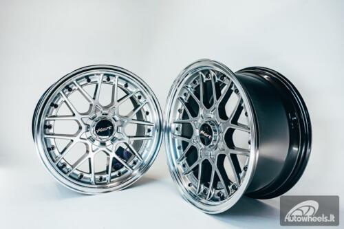 HART HR83 R19X9J 5X100/5X108 ET30 CB:73.1 Hyper black and Diamond cut lip with Black rivets