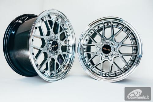 HART HR83 R19X9J 5X100/5X108 ET30 CB:73.1 Hyper black and Diamond cut lip with Black rivets