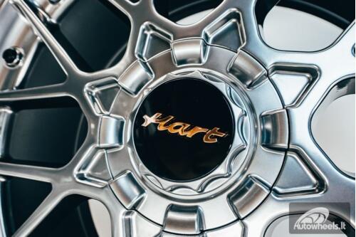 HART HR83 R19X9J 5X100/5X108 ET30 CB:73.1 Hyper black and Diamond cut lip with Black rivets