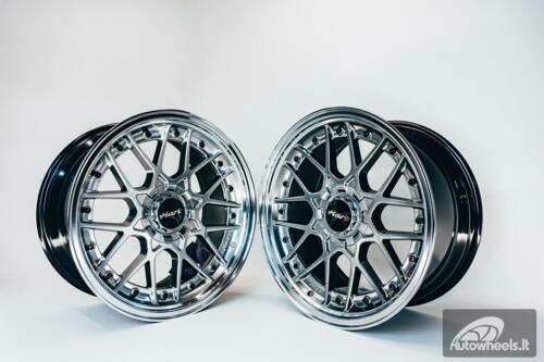 HART HR83 R19X9J 5X112/5X114.3 ET30 CB:73.1 Hyper black and Diamond cut lip with Black rivets