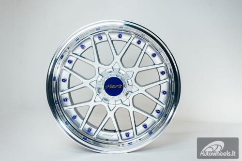 HART HR83 R19X9J 5X114.3/5X120 ET20 CB:74.1 Silver and Diamond cut lip with Blue rivets