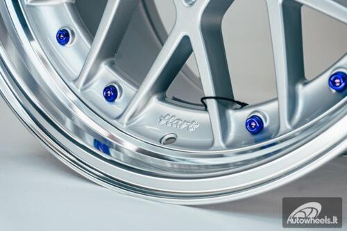 HART HR83 R19X9J 5X114.3/5X120 ET20 CB:74.1 Silver and Diamond cut lip with Blue rivets