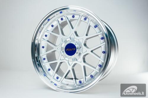 HART HR83 R19X10J 5X114.3/5X120 ET15 CB:74.1 Silver and Diamond cut lip with Blue rivets
