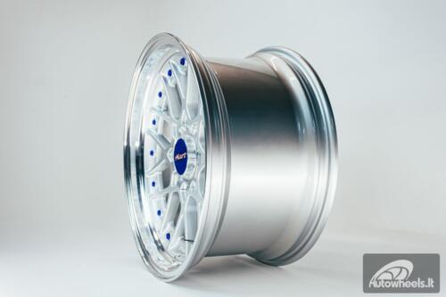 HART HR83 R19X10J 5X114.3/5X120 ET15 CB:74.1 Silver and Diamond cut lip with Blue rivets