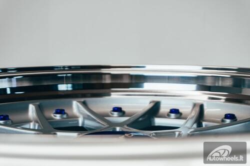 HART HR83 R19X10J 5X114.3/5X120 ET15 CB:74.1 Silver and Diamond cut lip with Blue rivets