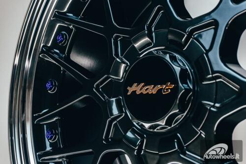 HART HR83 R19X9J 5X114.3/5X120 ET20 CB:74.1 Dark Hyper black and Diamond cut lip with Blue rivets